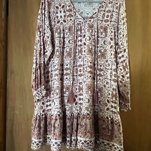 FRAY Boho Long Sleeve Dress Size Small - Picture 14 of 17